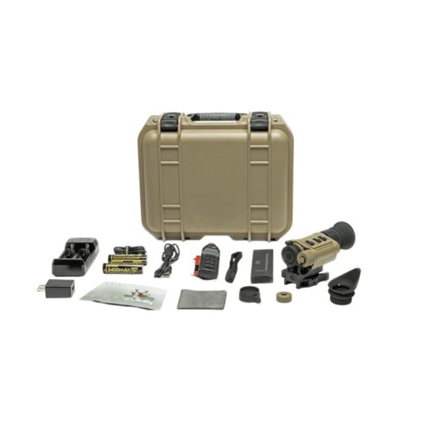 InfiRay Rico Micro V2  640 12 Micron 25mm FDE Hand Held / Stand Alone Weapon Sight / Clip-On Mode / Weapon Mounts Optional - Precision Shot Firearms