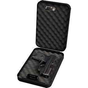 Bulldog Personal Safe W/Steel Combo Lock & Security Cable Blk Exterior 9.5X6.5X2 - Precision Shot Firearms