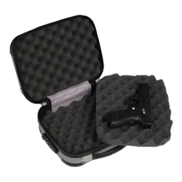 Bulldog Pistol Case Double Molded with TSA Lock Grey - Precision Shot Firearms