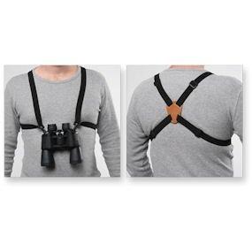 Bulldog Black Adjustable/Stretching Binocular Harness w/ Leather Back - Precision Shot Firearms