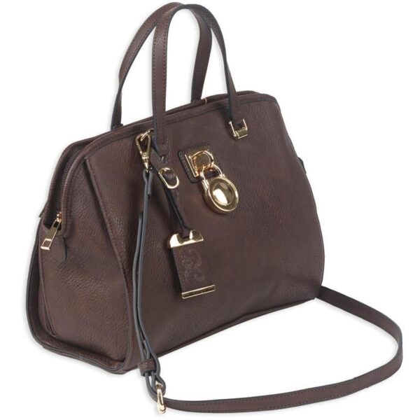 Bulldog Satchel Style Purse w/Holster - Chocolate Brown - Precision Shot Firearms