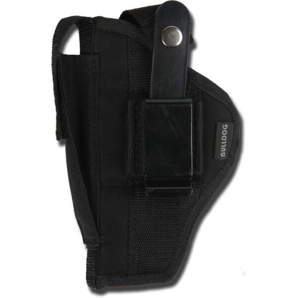 Bulldog Extreme Handgun Holster with Belt Loop and Clip for Ruger Mark Style Autos with 5-6.875" Barrels Black Ambi - Precision Shot Firearms