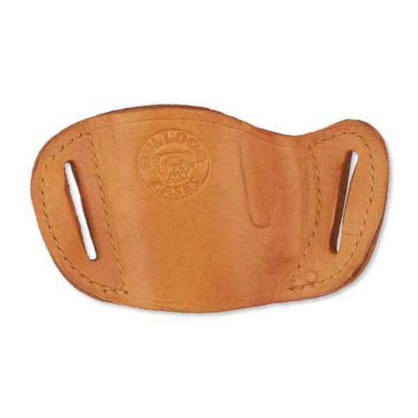 Bulldog Molded Leather Belt Slide Holster for Most Large Frame Autos Tan RH - Precision Shot Firearms