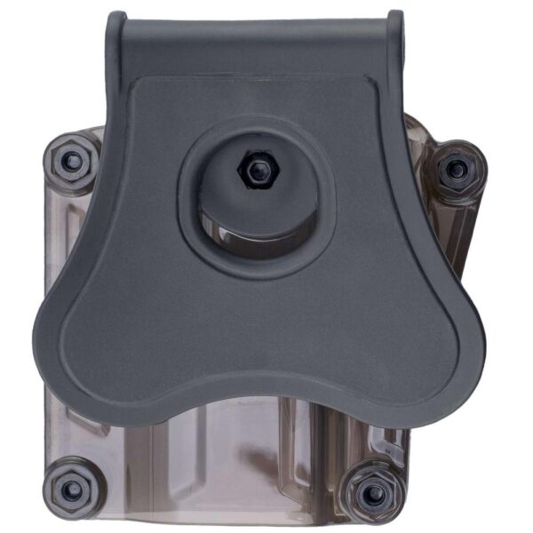 Bulldog Max Multi-Fit Polymer Holster w/ Paddle-Transparent Smoke Brown RH - Precision Shot Firearms