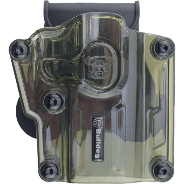 Bulldog Max Multi-Fit Polymer Holster w/ Paddle-Transparent Green RH - Precision Shot Firearms