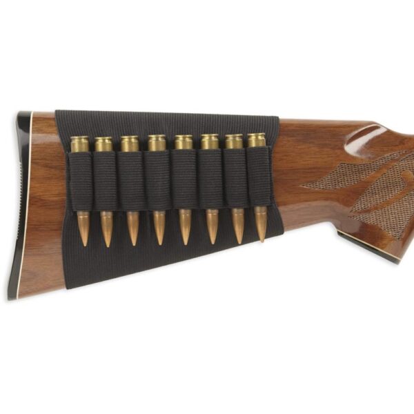 Bulldog Cases Butt Stock Rifle Shell Holder Holds 8 Cartridges Black - Precision Shot Firearms