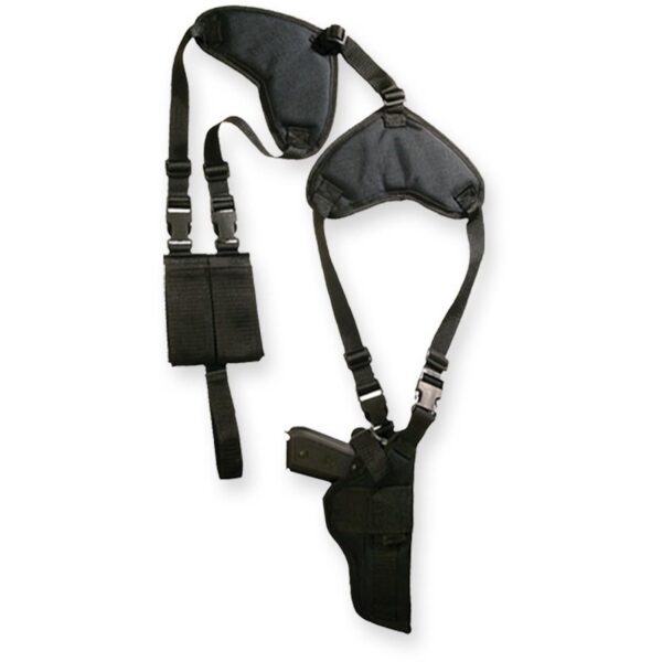 Bulldog Deluxe Shoulder Holster for Compact Auto 2.5" - 3.75" Barrels Black Ambi - Precision Shot Firearms