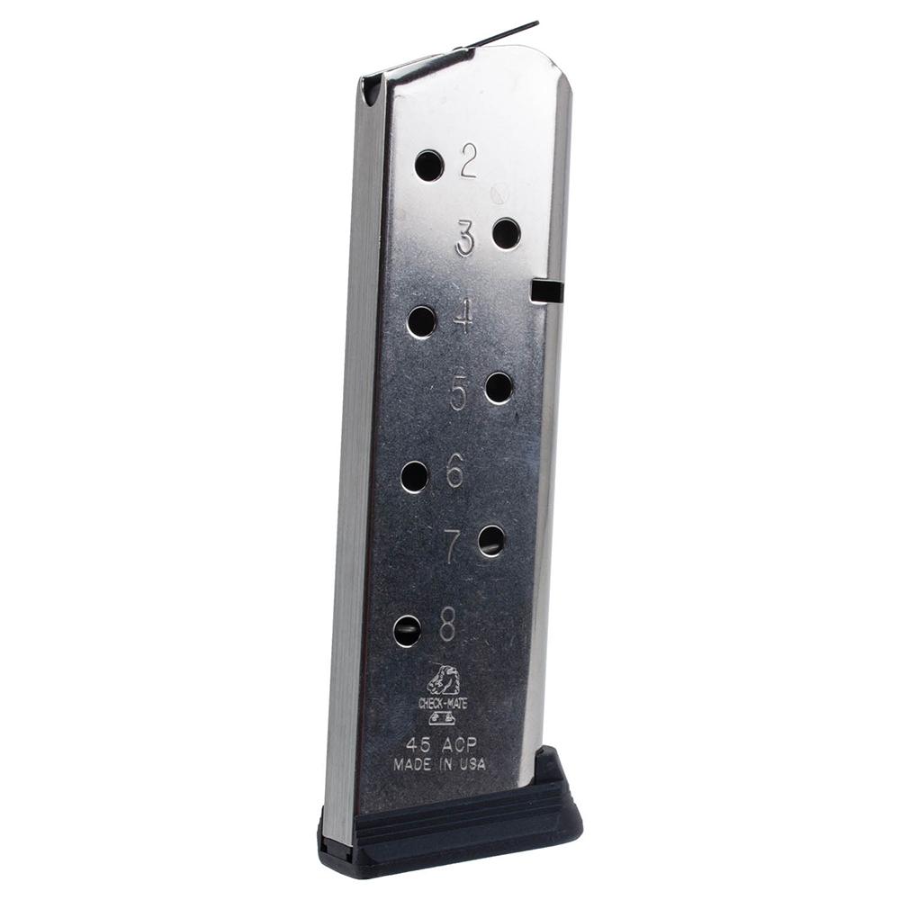 Check-Mate Full Size 1911 Handgun Magazine Stainless Steel .45 ACP 8/rd - Precision Shot Firearms