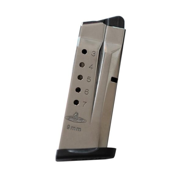 Check-Mate S&W SHIELD Compatible Handgun Magazine Stainless Steel 9mm Luger 7/rd - Precision Shot Firearms