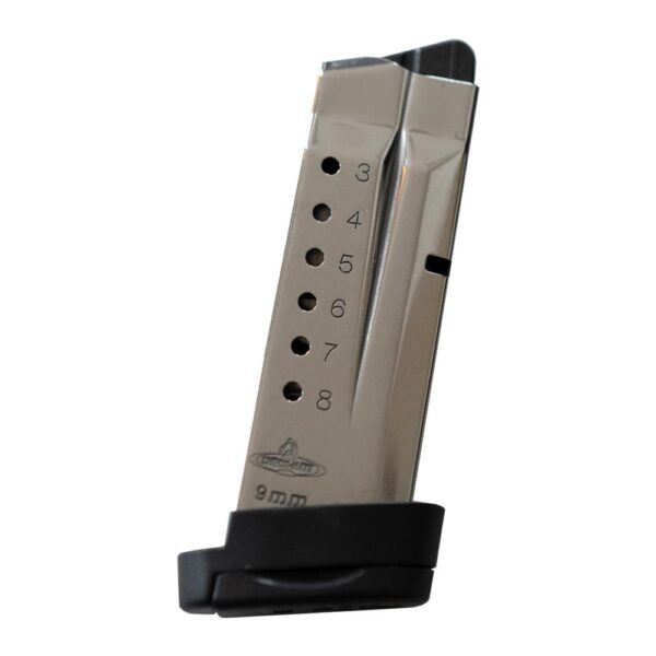 Check-Mate S&W SHIELD Compatible Handgun Magazine Stainless Steel 9mm Luger 8/rd - Precision Shot Firearms