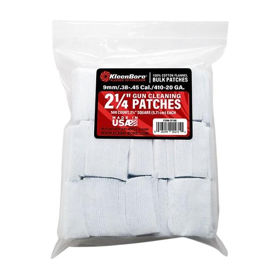 KleenBore 2 1/4" Bore Cleaning Patches .38/.45 Cal .410-20 ga 500/ct - Precision Shot Firearms