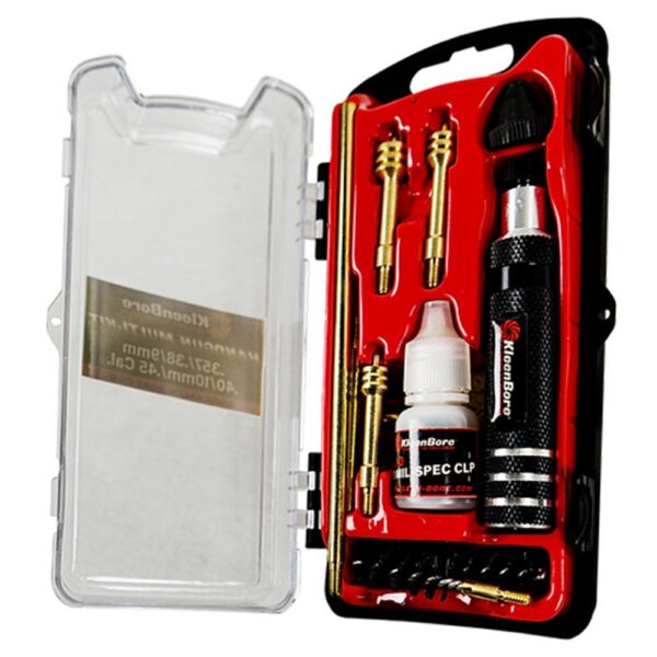 KleenBore Multi-Handgun Cleaning Kit .38/9mm Luger/10mm/.40/.45 Caliber - Precision Shot Firearms