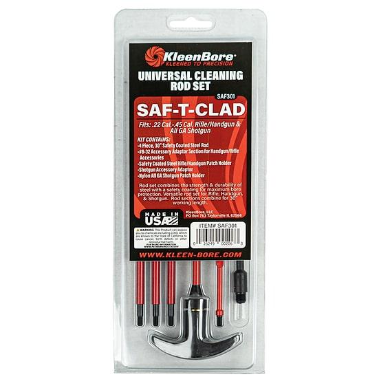KleenBore Universal Saf-T-Clad Cleaning Rod Set .22-.45 Cal. All Gauge Handgun Rifle Shotgun Clamshell - Precision Shot Firearms