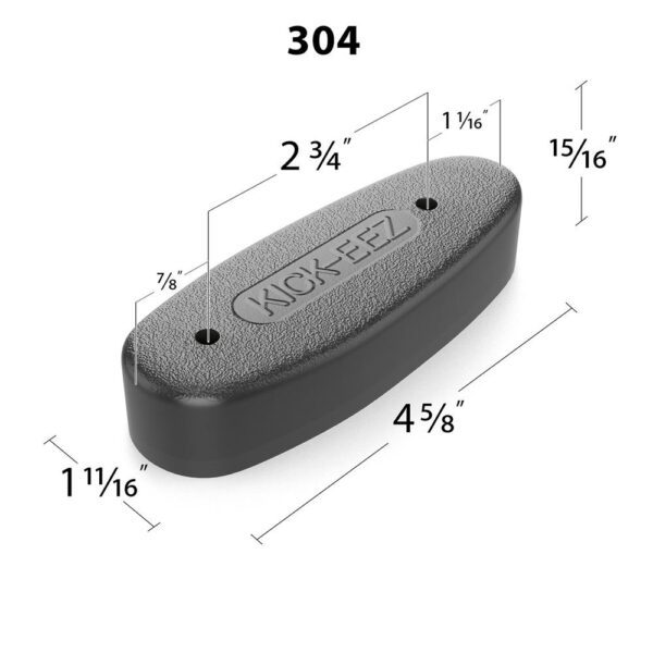 KICK-EEZ Junior Recoil Pad 1-11/16 x 4-5/8 x 15/16 Black - Precision Shot Firearms