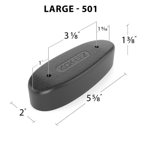 KICK-EEZ Magnum Recoil Pad - 5 5/8" L x 2" W x 1 3/8" T Black - Precision Shot Firearms