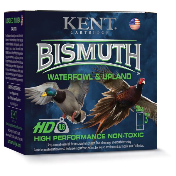 Kent Bismuth High-Performance Non-Toxic Waterfowl & Upland Shotshells 28ga 3" 1oz 1350 fps #4 25/ct - Precision Shot Firearms