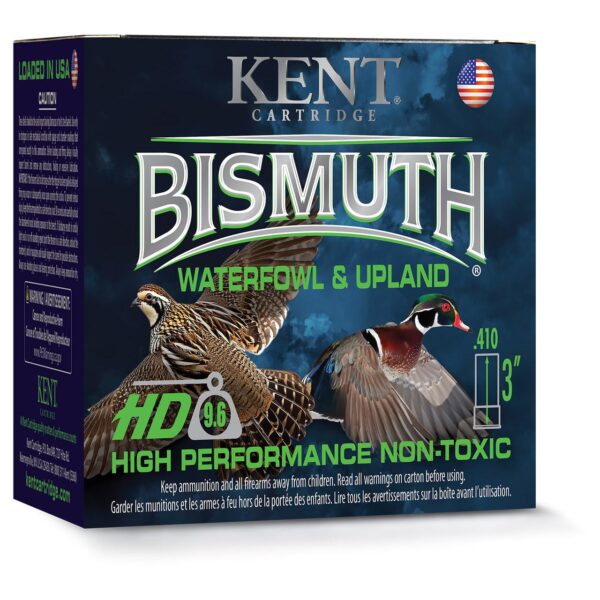 Kent Bismuth High-Performance Non-Toxic Waterfowl & Upland Shotshells 410ga 3" 9/16oz 1150 fps #4 25/ct - Precision Shot Firearms
