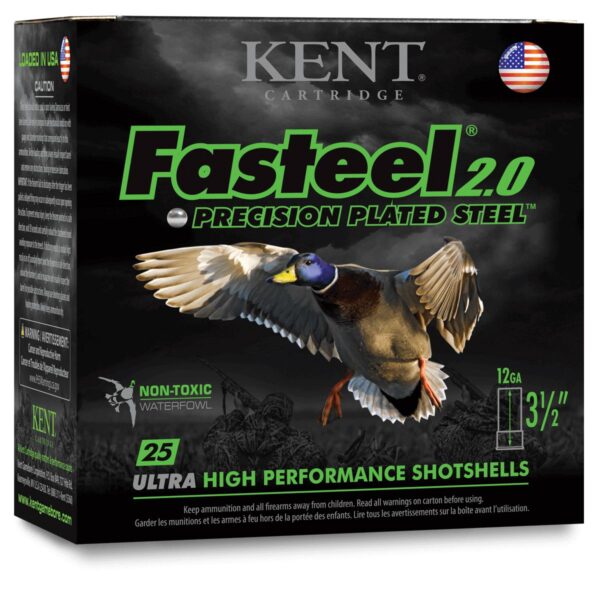 Kent Fasteel 2.0 Shotshells 12 ga 3-1/2" 1-3/8oz 1550 fps #BB 25/ct - Precision Shot Firearms