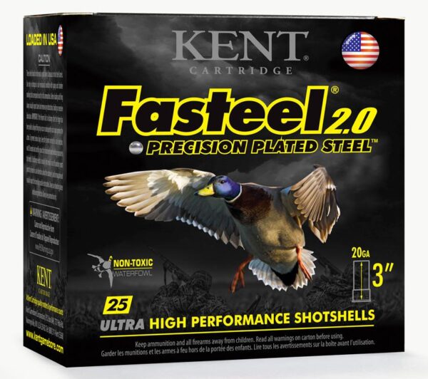 Kent Fasteel 2.0 Shotshells 20 ga 3" 7/8oz 1550 fps #3 25/ct - Precision Shot Firearms
