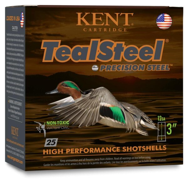 Kent Teal Steel Shotshells 12 ga 3" 1-1/4oz 1350 fps #5 25/ct - Precision Shot Firearms