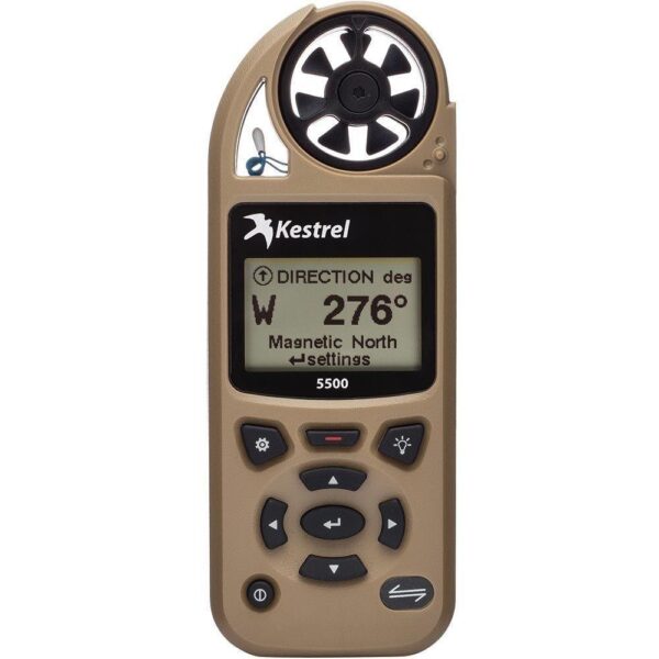 Kestrel 5500 Weather Meter with Bluetooth LiNK + Vane Mount (Tripod not included) - Desert Tan - Precision Shot Firearms
