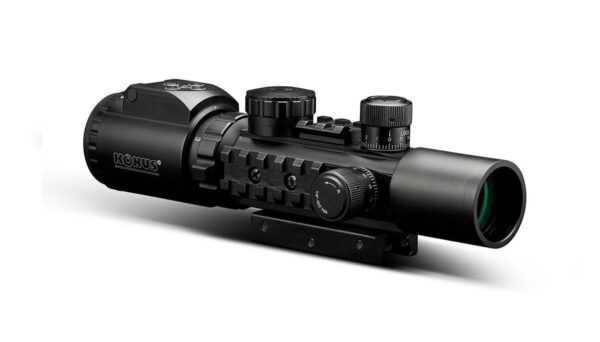 KONUSPRO AS34 Rifle Scope - 2-6x28mm 34mm SFP Engraved/Illum Mil-Dot Black Matte - Precision Shot Firearms