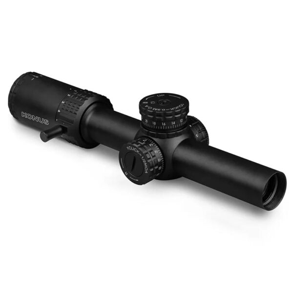 Konus Sultan Rifle Scope 1-10x24mm 30mm SFP Ballistic Circle Illum. Black - Precision Shot Firearms