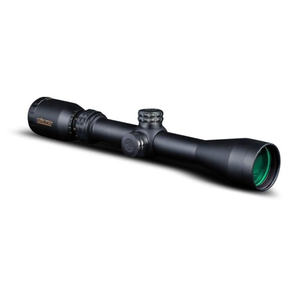 KonusPro 3-9x40mm Rifle Scope Engraved SFP Blue/Red Dot 550 Ballistic Reticle Illuminated Matte Black - Precision Shot Firearms