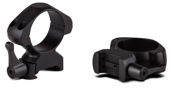 Konus 2-Piece Steel Riflescope Rings With Quick Release Lever 30mm High - Matte Black - Precision Shot Firearms