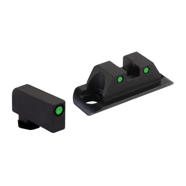 Ameriglo Optic Compatible Sight Set for Glock Gen 5 A-Cut Green with Black Front and Back - Precision Shot Firearms