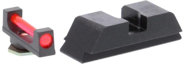 Ameriglo Red Fiber .115 FRONT Black REAR for Glock 42-43-43X-48 - Precision Shot Firearms
