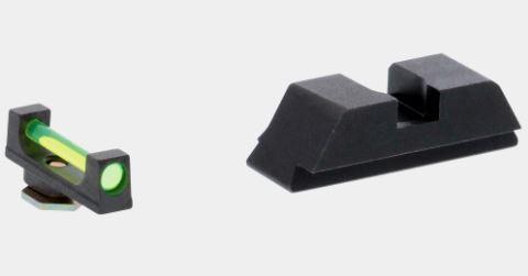 Ameriglo Green Fiber .115 FRONT Black REAR for Glock Gen5 17-19-19X-26-34-45 - Precision Shot Firearms