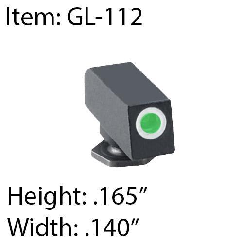 Ameriglo Classic Style Tritium Night Sight / Front - Green / Outline - White - Precision Shot Firearms