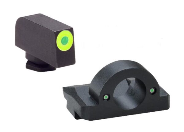 Ameriglo Ghost Ring Night Sight Set for Glock Models 17.19.26 - Green Outline - Precision Shot Firearms
