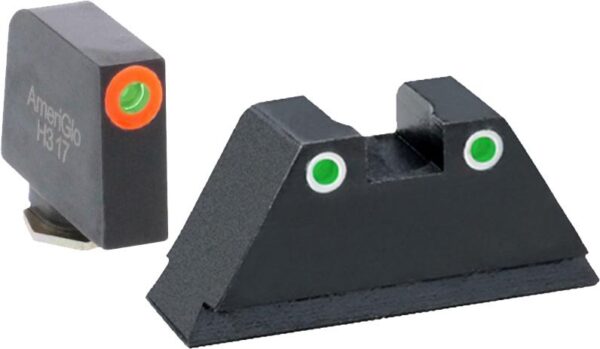 Ameriglo Green Tritium Round Outline Orange .315/White .392 for Glock Tall Suppressor - Precision Shot Firearms