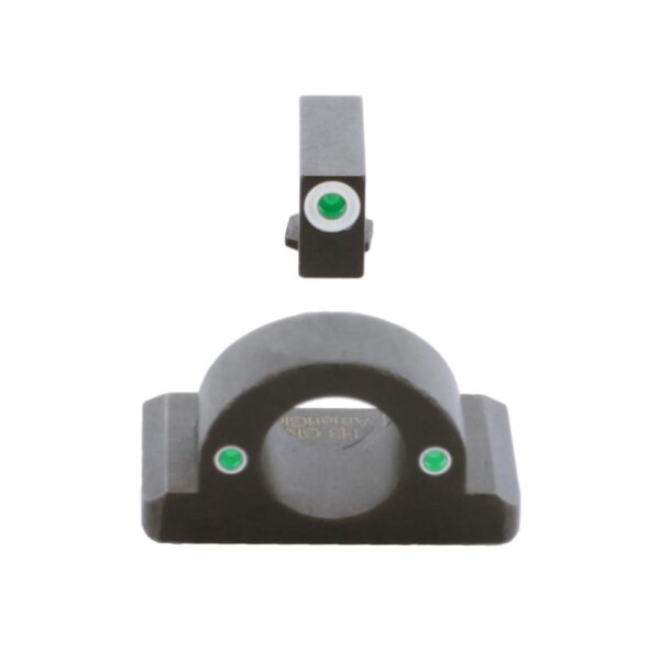 Ameriglo Tritium Ghost Ring Handgun Sight for Glock 42/43/43x/48 Green Rear Green with White Front - Precision Shot Firearms