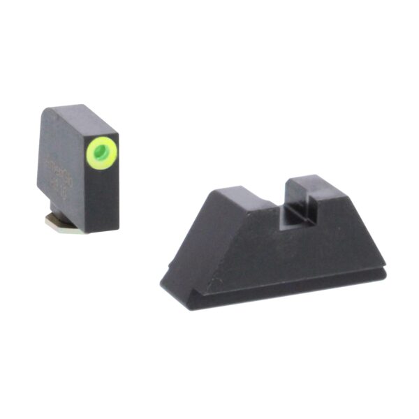 Ameriglo Glock XL Tall Suppressor/Optic Height Set (All except 42-43) - Green Tritium w Lumigreen Outline Front / Black Rear - Precision Shot Firearms