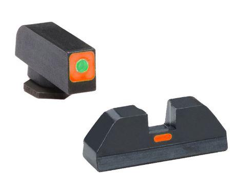 Green Tritium Outline Orange Square (non trit) REAR for Glock Gen 1-4 - Precision Shot Firearms