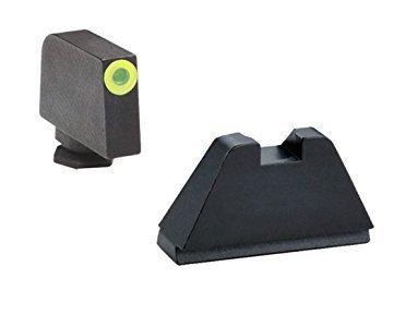 Ameriglo Tritium Tall Sights for all Glock Models except 42 43 -Green Tritium Lime Green Lumi Outline - Precision Shot Firearms