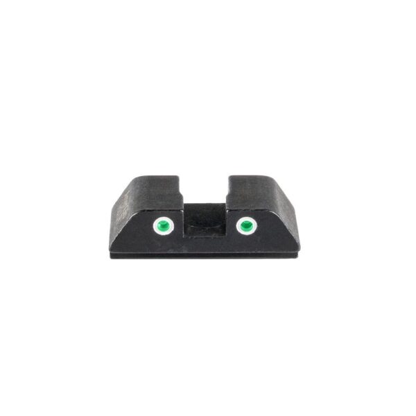 Ameriglo Tritium 2-Dot Rear Handgun Sight for Glock Green with White Front - Precision Shot Firearms
