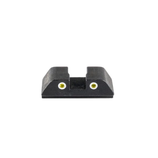 Ameriglo Tritium 2-Dot Rear Handgun Sight for Glock Yellow with White Front - Precision Shot Firearms
