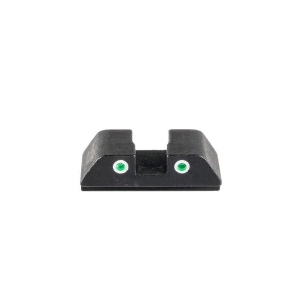 Ameriglo Tritium 2-Dot Rear Handgun Sight for Glock 42/43/43x/48 Green with White Front - Precision Shot Firearms