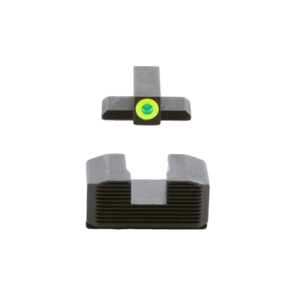 Ameriglo Green Tritium LumiGreen Outline Front Black Serrated Rear Hellcat Standard - Precision Shot Firearms