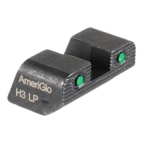 Ameriglo Tritium 2-Dot Handgun Night Sights .240" Square Notch with Serration Hellcat OSP Green with Black - Precision Shot Firearms