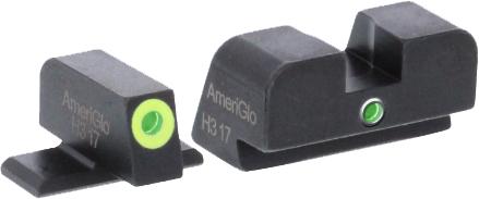 Green Tritium Lime Green Lumi Outline/Green Single Dot for Sig #8 height - Precision Shot Firearms