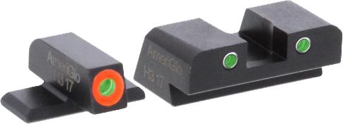 Green Tritium Round Outline Orange/White for Sig #8 Height - Precision Shot Firearms