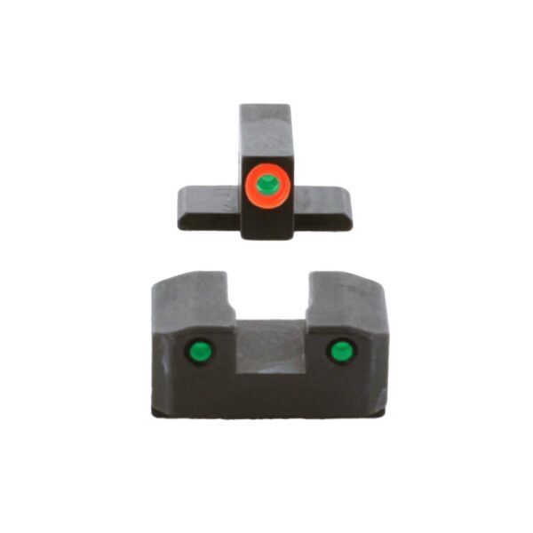 Ameriglo Trooper Tritium Handgun Sight Set for Springfield XD Green Rear Green with Orange Front - Precision Shot Firearms