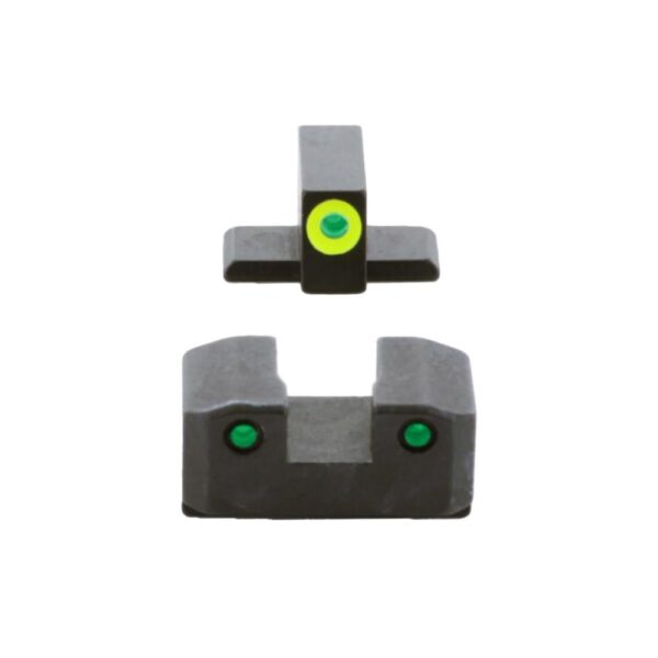 Ameriglo Trooper Tritium Handgun Sight Set for Springfield XD Green Rear Green with Lumigreen Front - Precision Shot Firearms