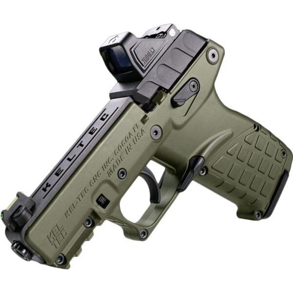 Kel-Tec P17 Handgun .22 LR 16rd Magazines (3) 3.8" 1/2x28 Threaded Barrel OD Green with Optic & Holster - Precision Shot Firearms