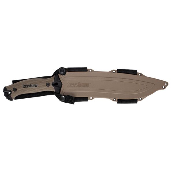 Kershaw Camp 10 Fixed Machete Knife 10" Recurve Blade Tan and Black - Precision Shot Firearms